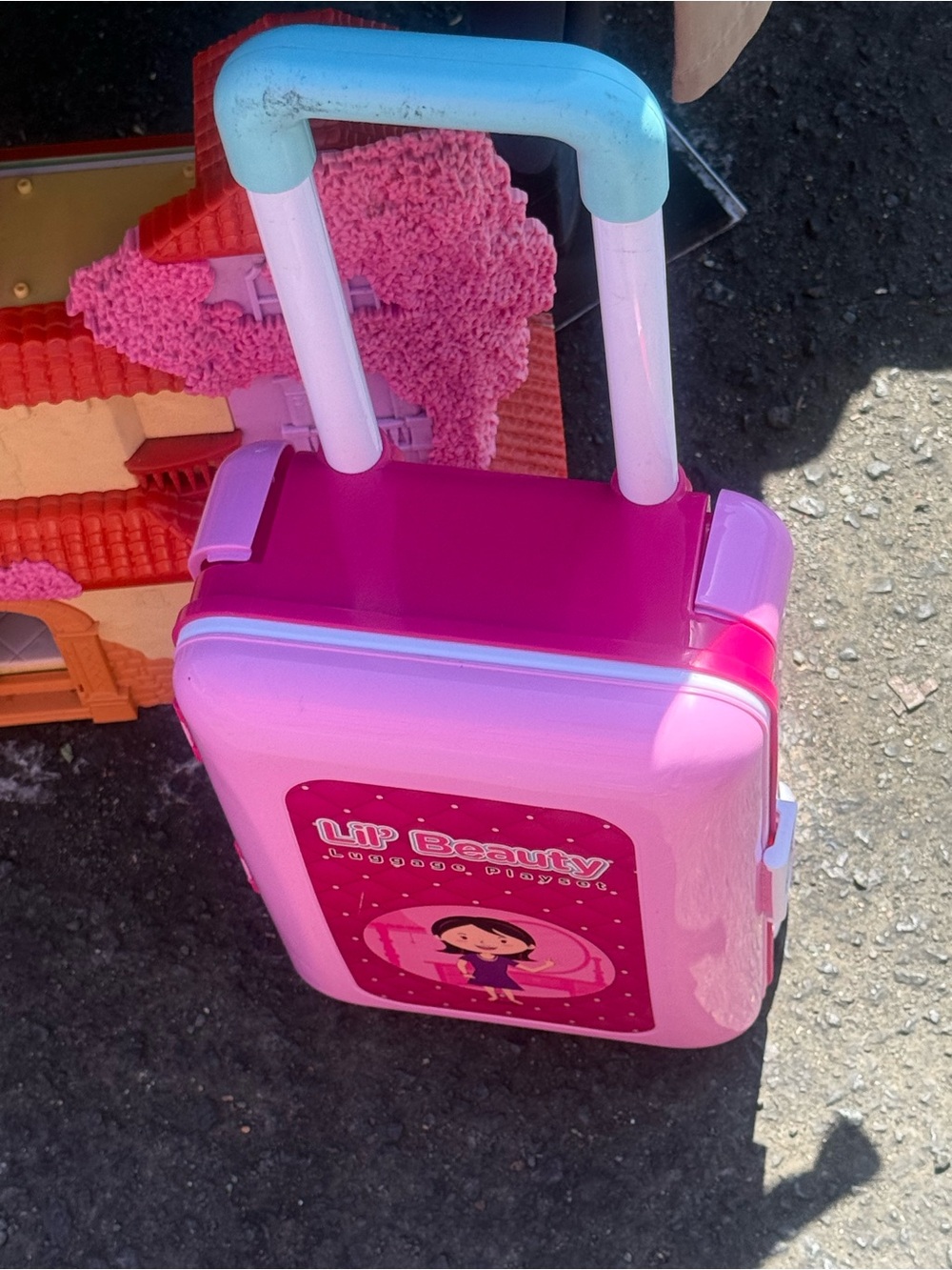 Lil' Beauty Pink Kids Rolling Toy Case